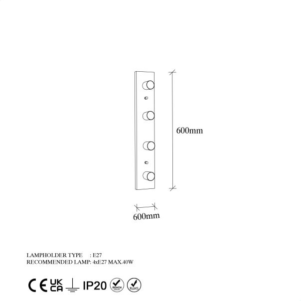 OPVIQ Zidna lampa Mirro 12241, bela - EP3009106