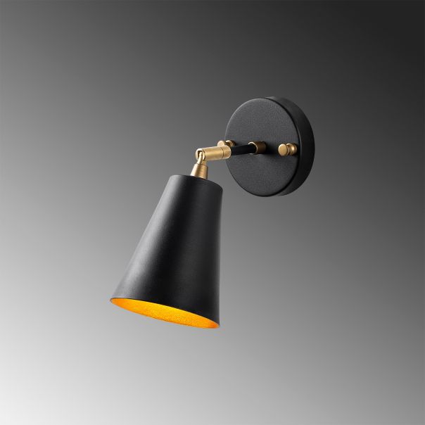 OPVIQ Zidna lampa Evander 13191, crna/zlatna - EP3009124