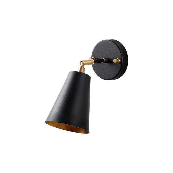 OPVIQ Zidna lampa Evander 13191, crna/zlatna - EP3009124