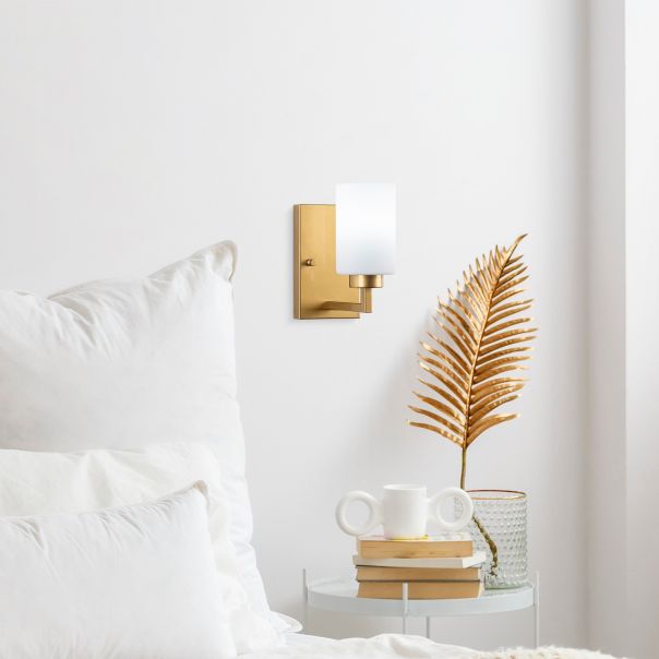 OPVIQ Zidna lampa Hania 13175, bela/zlatna - EP3009136