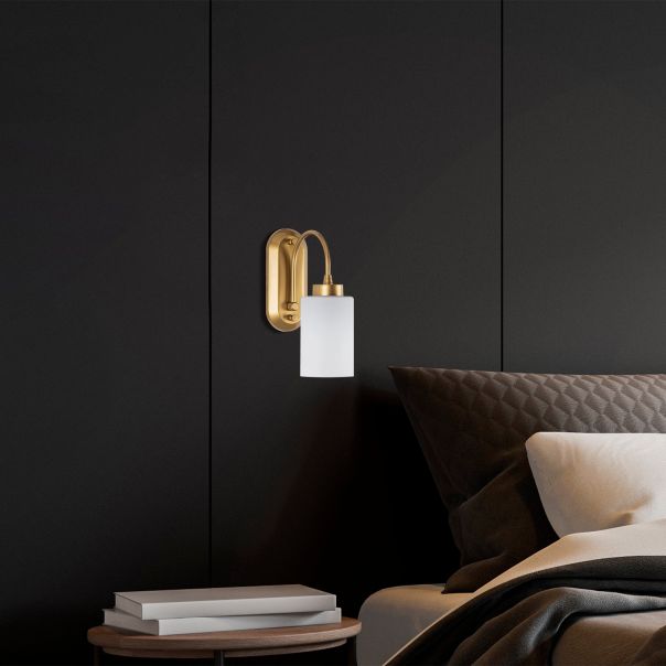 OPVIQ Zidna lampa Hemikilo 13160, zlatna/bela - EP3009142