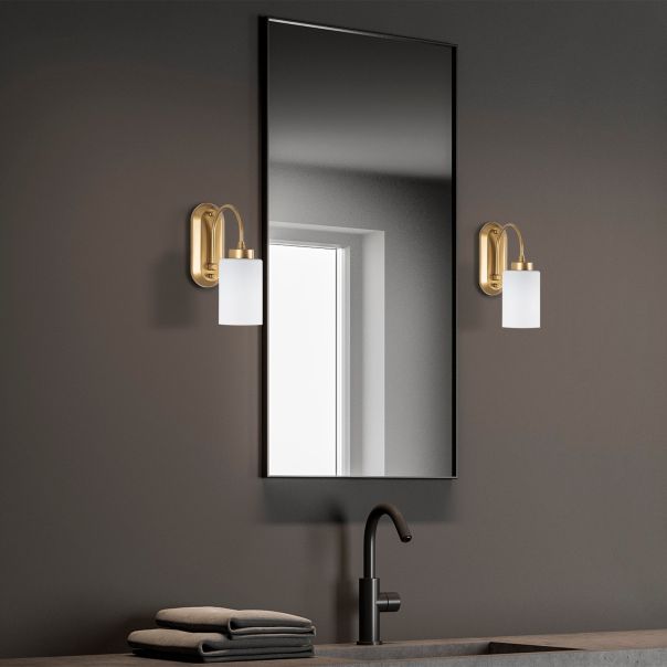 OPVIQ Zidna lampa Hemikilo 13160, zlatna/bela - EP3009142