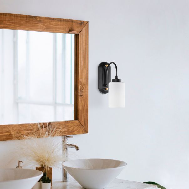 OPVIQ Zidna lampa Hemikilo 13161, crna/bela - EP3009145