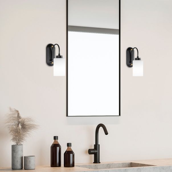 OPVIQ Zidna lampa Hemikilo 13161, crna/bela - EP3009145