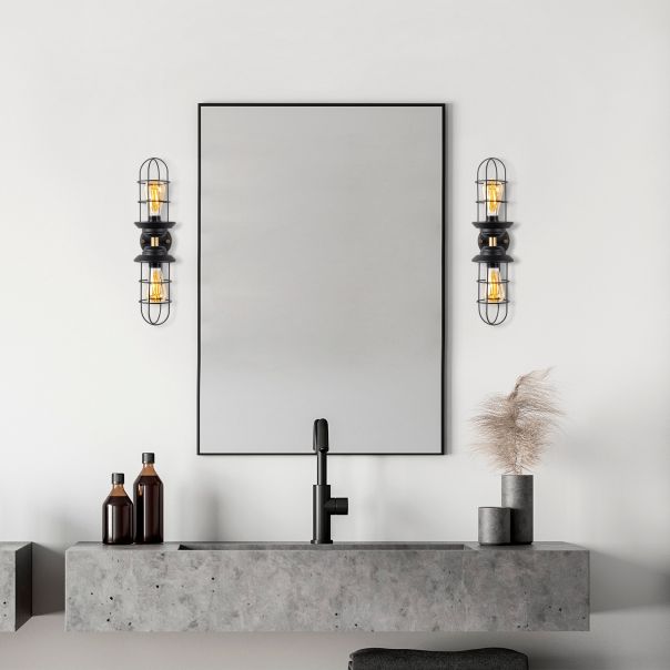 OPVIQ Zidna lampa Mahoni 13207, crna - EP3009154