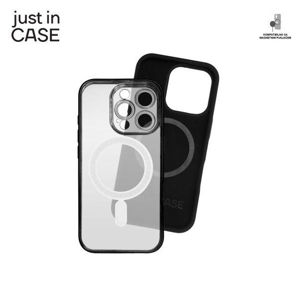 JUST IN CASE 2u1 Extra case MAG MIX PLUS paket za iPhone 16 Pro, crna - MAGPL117BK
