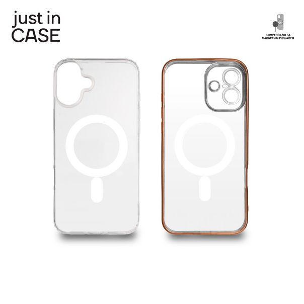 JUST IN CASE 2u1 Extra case MAG MIX paket za iPhone 16 Plus, roza - MAG118PK