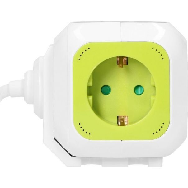 ORNO Produžni kabl sa 4 utičnice i 2xUSB 1.4m, belo/zelena - ORNOR-AE-13144(GS)-L