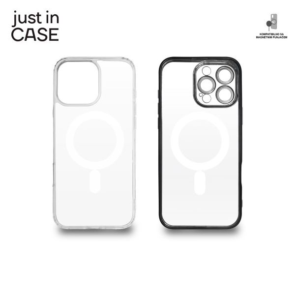JUST IN CASE 2u1 Extra case MAG MIX paket za iPhone 16 Pro Max, crna - MAG119BK