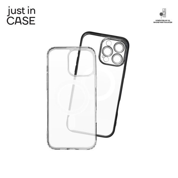 JUST IN CASE 2u1 Extra case MAG MIX paket za iPhone 16 Pro Max, crna - MAG119BK