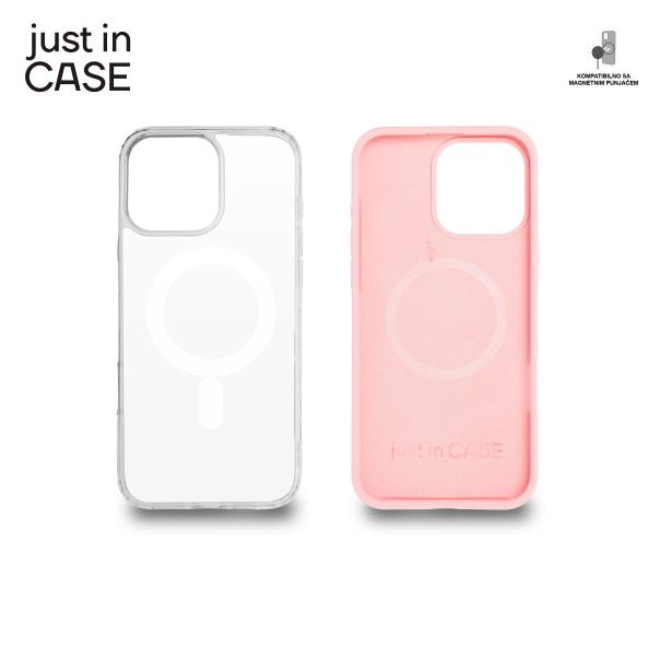 JUST IN CASE 2u1 Extra case MAG MIX PLUS paket za iPhone 16 Pro Max, roza - MAGPL119PK