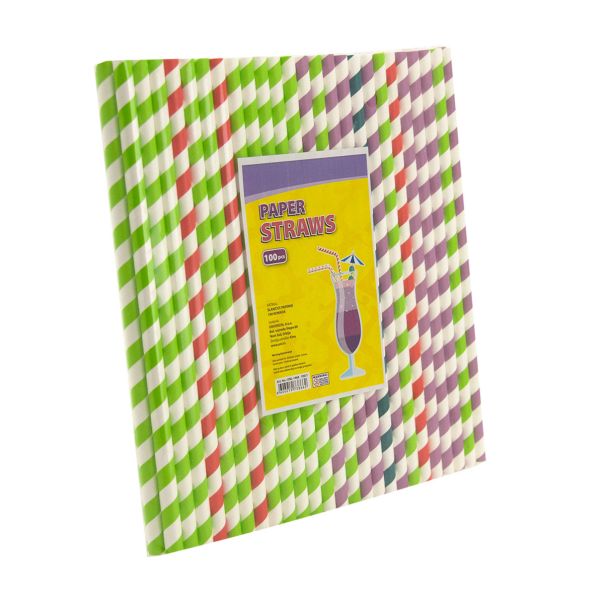 Slamčice papirne 100/1 8x220mm mix unl-1468 - 95065-1