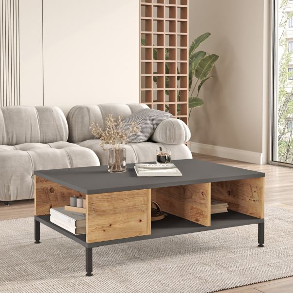 HANAH HOME Klub sto Rl2-Aa, braon/antracit - 956LCS1236