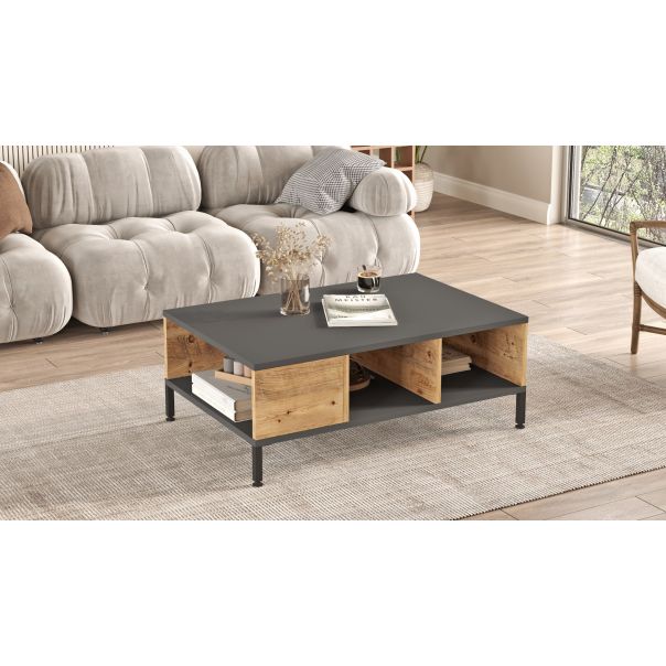 HANAH HOME Klub sto Rl2-Aa, braon/antracit - 956LCS1236