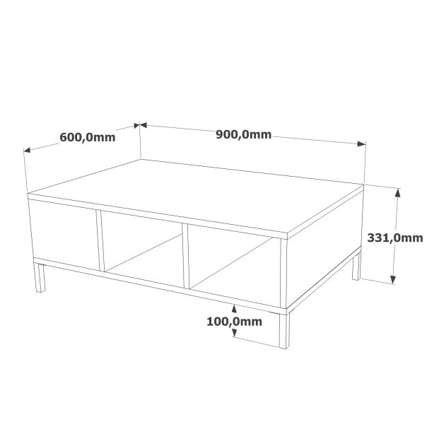 HANAH HOME Klub sto Rl2-Aa, braon/antracit - 956LCS1236