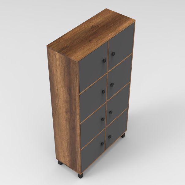 HANAH HOME Komoda Mn06-Ba, antracit/braon - EP2799685