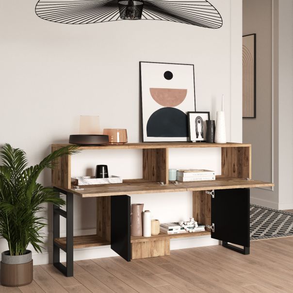 HANAH HOME Komoda ML25 - A, braon/antracit - 956LCS1516