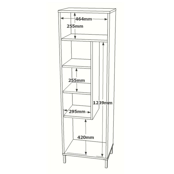 HANAH HOME Kupatilski ormar Dy1-W, bela - 956LCS1551