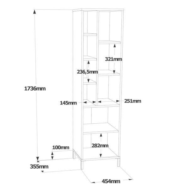 HANAH HOME Kupatilski ormarić Vı2-W, bela - 956LCS1580