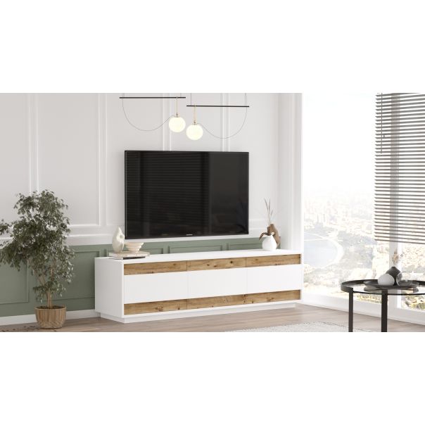 HANAH HOME TV komoda Fr4-Aw, bela/braon - 956LCS1604