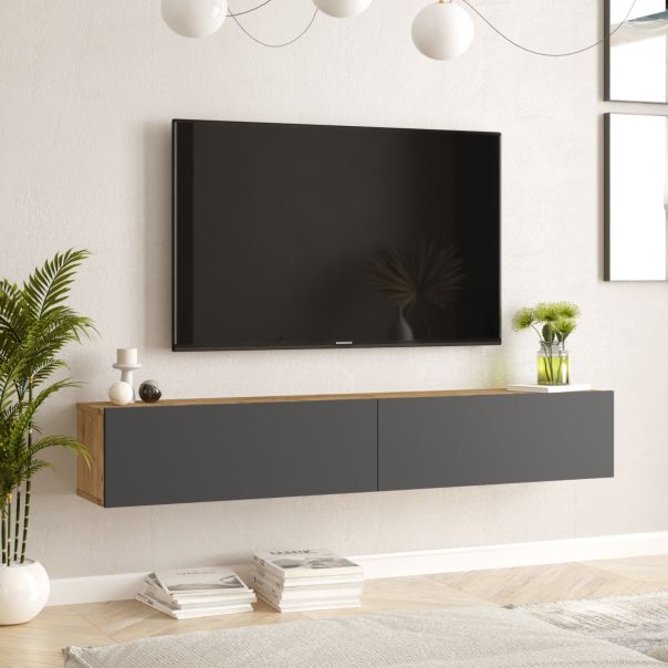 HANAH HOME TV komoda Fr11-A, siva/braon - 956LCS1612