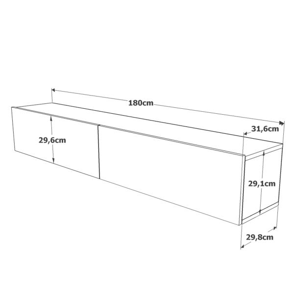 HANAH HOME TV komoda Fr11-A, siva/braon - 956LCS1612