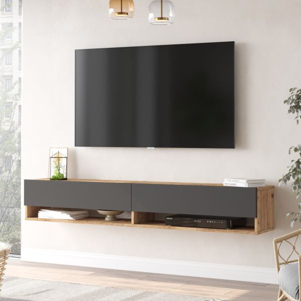 HANAH HOME TV komoda Fr9-Aa, siva/braon - 956LCS1615