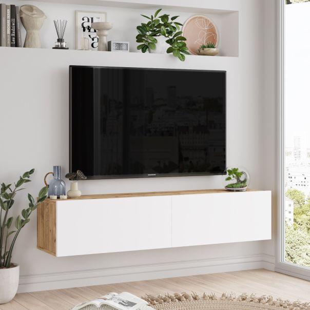 HANAH HOME TV komoda Fr10-Aw, bela/svetlobraon - 956LCS1675