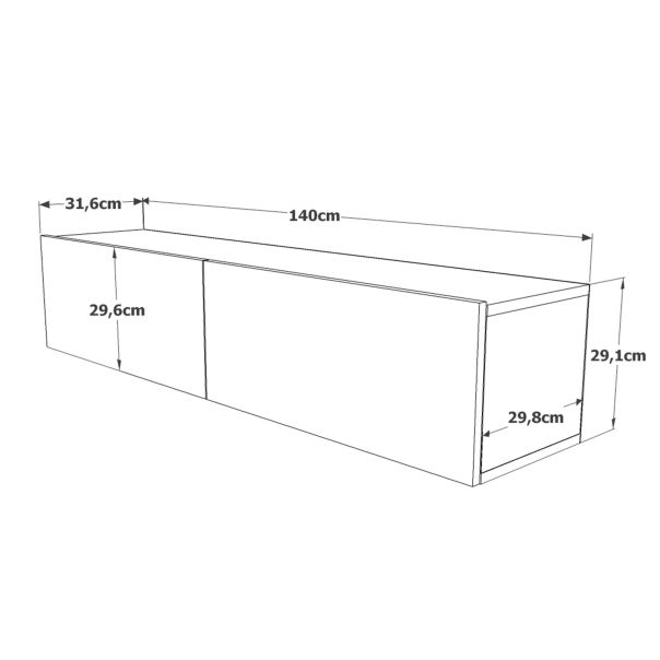 HANAH HOME TV komoda Fr10-Aw, bela/svetlobraon - 956LCS1675