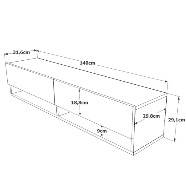HANAH HOME TV komoda Fr11-A, braon - 956LCS1676