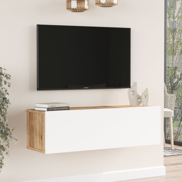 HANAH HOME TV komoda Fr12-Aw, bela/svetlobraon - 956LCS1681