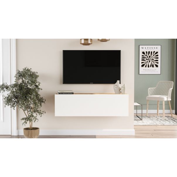 HANAH HOME TV komoda Fr12-Aw, bela/svetlobraon - 956LCS1681
