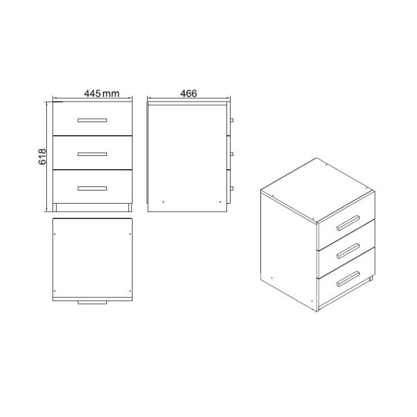 HANAH HOME Set kancelarijskog nameštaja Vo16-Ba, braon/siva - 956LCS2125