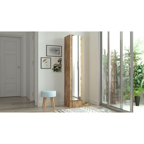 HANAH HOME Ormar sa ogledalom Ml14-A, braon - 956LCS2812