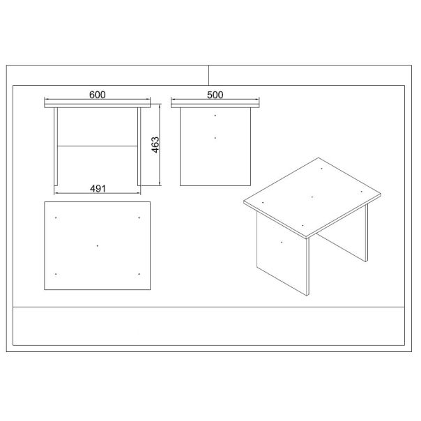 HANAH HOME Set kancelarijskog nameštaja Vo17-Ba, braon - EP3057593