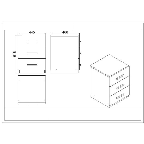 HANAH HOME Set kancelarijskog nameštaja Vo19-Ba, braon/siva - 956LCS3411