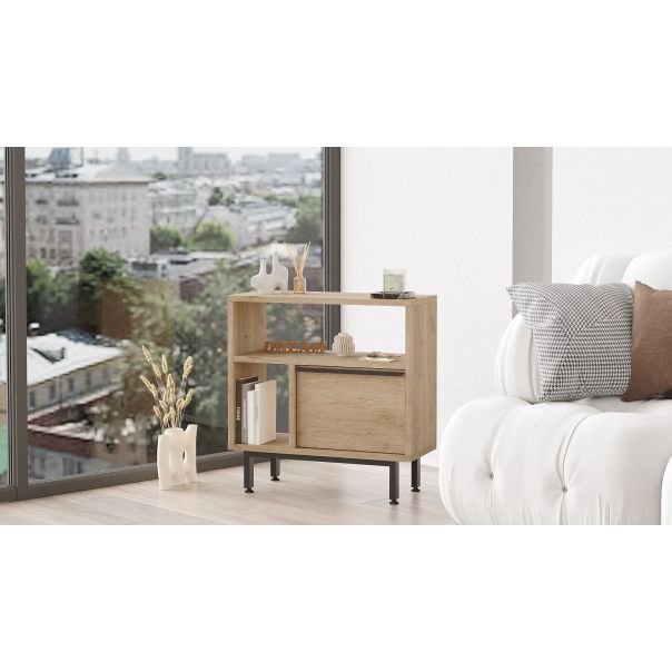 HANAH HOME Pomoćni stočić On6-S, svetlo braon - 194147