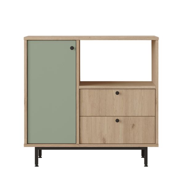 HANAH HOME Kuhinjska komoda RE1-SY, braon/zelena - EP3057605