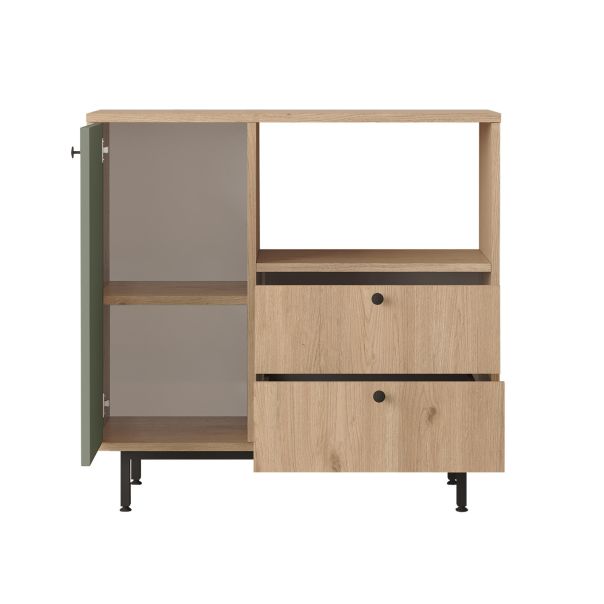 HANAH HOME Kuhinjska komoda RE1-SY, braon/zelena - EP3057605