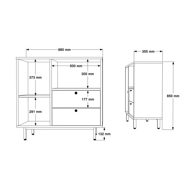 HANAH HOME Kuhinjska komoda RE1-SY, braon/zelena - EP3057605