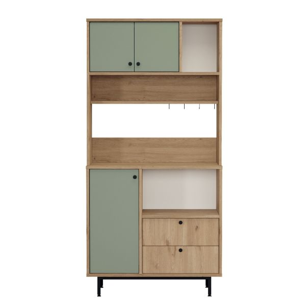 HANAH HOME Kuhinjska komoda RE4-SY, braon/zelena - EP3057611