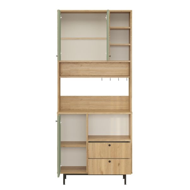 HANAH HOME Kuhinjska komoda RE6-SY, braon/zelena - EP3057617