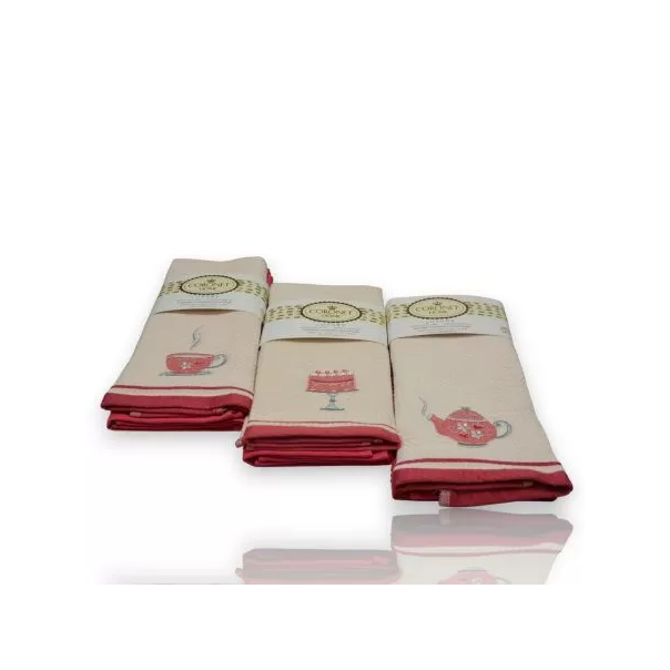 Set 6 kuhinjskih krpa Wafle, pink - VLK000109-pink