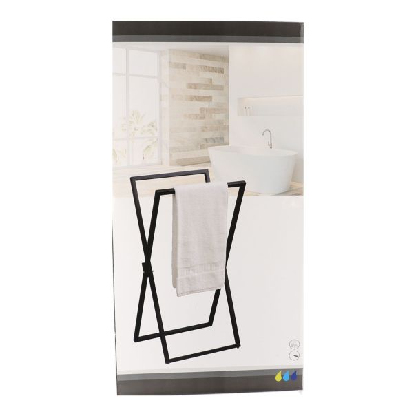 TENDANCE Držač peškira sklopive konstrukcije 85X45X37cm metal crni - 96158108