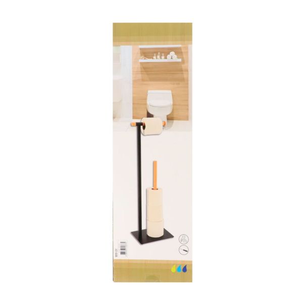 TENDANCE Držač toalet papira samostojeći 69,5X22X16 cm metal crni - 96161237