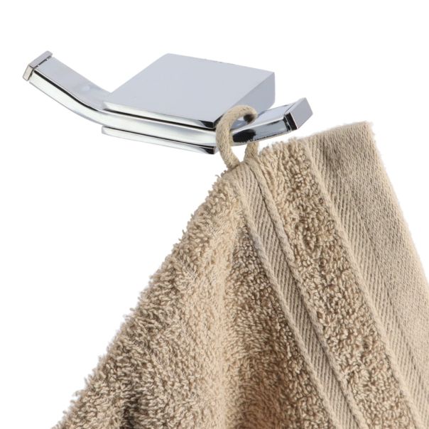 TENDANCE Zidna dvostruka kukica 11x5,5x2cm nerđajuci čelik hrom - 967099