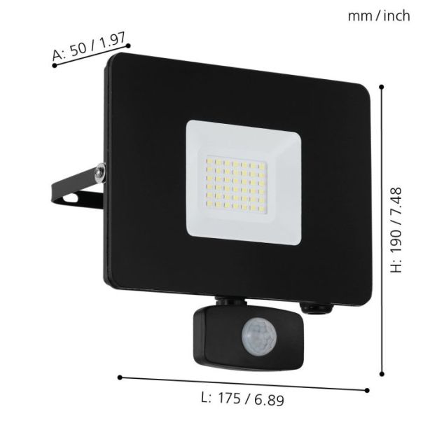 EGLO Reflektor Faedo 3 LED 31W 5000K, neutralno bela - 97462