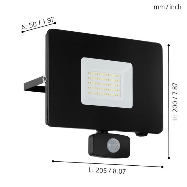 EGLO Reflektor Faedo 3 LED 53W 5000K, neutralno bela - 97463