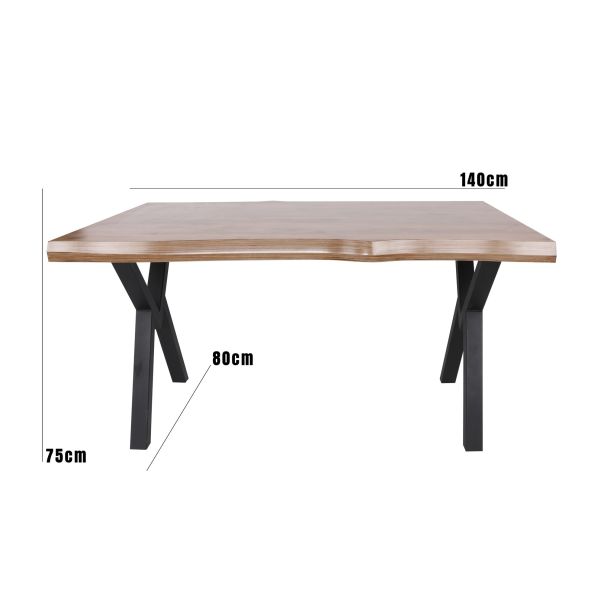 HANAH HOME Trpezarijski sto Efor - 1412, crna/braon - 190045