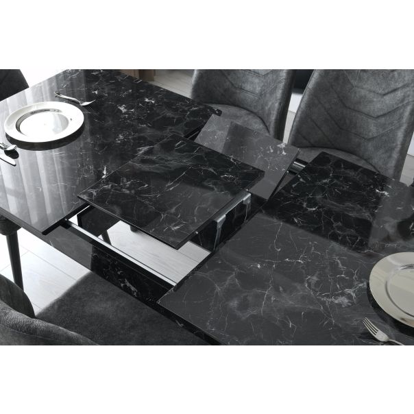 HANAH HOME Trpezarijski sto Lotus 1121, antracit - 974NMB1156